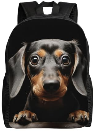 VTCTOASY Laptop-Rucksack für Herren und Damen, Reiserucksack, Dackel-Rucksack, leicht, Segeltuch, Tagesrucksack