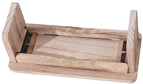 BCOATH Meditationsbank Holz Klappbarer Zen-Stuhl Rutschfester Kniesitz Für Meditation Und Yoga Praktische Sitzgelegenheit Für Zuhause Und Unterwegs Leicht Und Tragbar