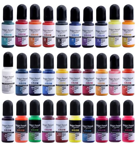 DIIOOMIEEU Pigmento colorante de yeso de 10 ml, tinte de resina, soluble en agua, concentrado, hormigón, cemento, yeso, fabricación de moldes