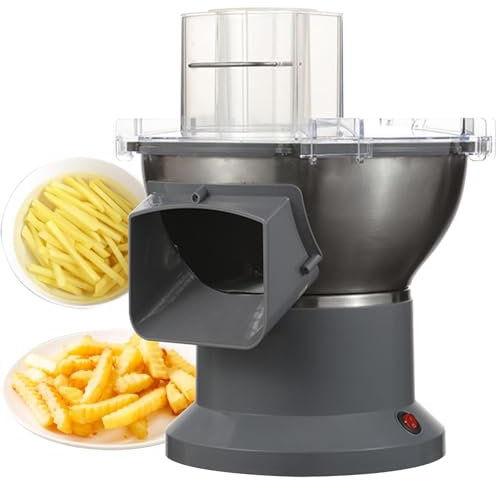 Couteau Ondulé pour Legumes Electrique, Grand Calibre Coupe Légumes Multifunction Frites 200W Coupe Pomme de Terre pour Usage Domestique et Commercial