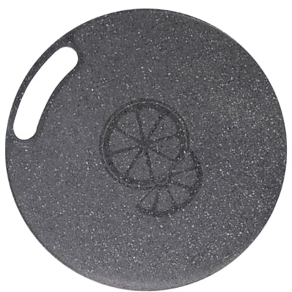 OFFSCH Tabla de Cortar Redonda de Plástico PP para Frutas y Verduras Superficie Que No Absorbe Agua Pega al Aceite, Diseño Atractivo y Acabado Fino para Cocina