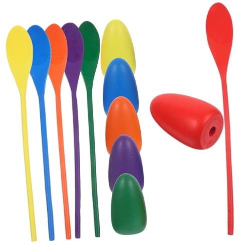 CIYODO 6pcs Wooden Balancing Stick Toys for Kids Lightweight Sensory Training Toy with Relay Race Accessories Educational Game for Family Picnic Or Play Games at School
