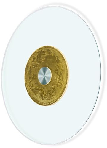 Generisch Lazy Susan-Drehteller aus Glas, Lazy Susan-Drehteller für Esstisch-Serviertablett, 60 cm, 70 cm, 80 cm, 90 cm, 100 cm, großer drehbarer Servierteller, glatt, leise, leicht zu reini