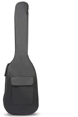 GCYEIDMA Schwarzer wasserdichter Bass-Rucksack mit Doppelgurten, Gigbag-Hülle for E-Bass, 5 mm dick, mit Schwamm gepolstert Gitarrentasche Westerngitarre