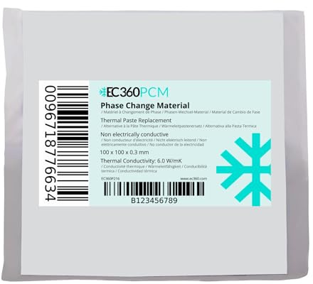 EC360® PCM Phasen-Wechsel-Material/Wärmeleitpastenersatz 6 W/mK (100 x 100 x 0.3 mm)