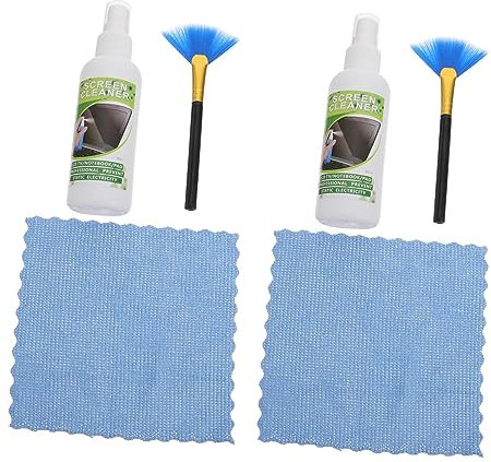 Lurrose Vinyl Record Cleaning Kit CD Cleaning Brush Set and Wiping Cloth Anti-static Turntable Cleaner Tool for Home and Professional Use 6 Pieces