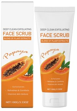 Sanftes Papaya-Gesichtspeeling – Tiefenreinigung und Peeling für empfindliche Haut, reduziert Rauheit und Mattheit, 100 g