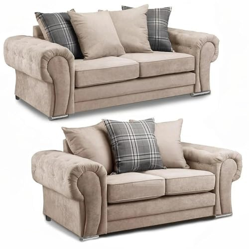Verona Range Corner & 3+2 Sofas | Scatterback & Highback | Modern Comfortable 2 Seater, 3 Seater, 2C2 Corner, L Shape Sets for Living Room (3+2 Scatterback)