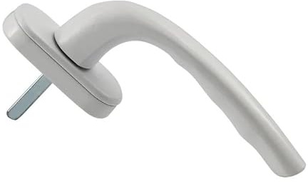 Nyckellåsbart fönsterhandtag, Låsbart fönsterhandtag i aluminiumlegering, vitt, 2-pack, ersättning for UPVC-fönster karmform