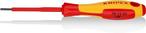 KNIPEX Screwdriver, VDE-Tested 177 mm, 98 13 25 | For Hexagon Socket Screws Insulated with Multi-Component Grips