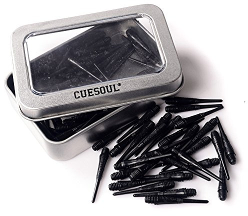 CUESOUL 2BA Suave Tip Dart Puntos 100-Count (CSSTP001 - Negro)