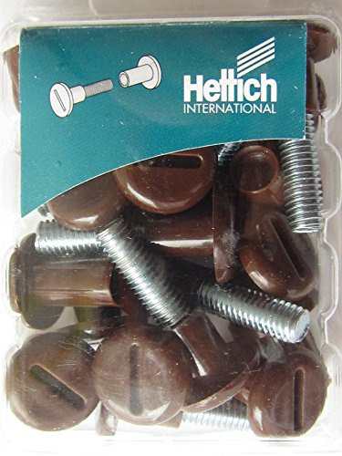 Hettich Verbindungsschrauben M6, 29-36 mm, Kunststoff braun, 10 Stück