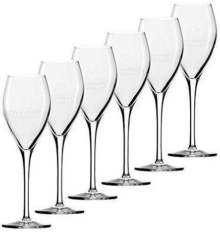 Taittinger Champagne Champagnerglas 0,1l 6 Stück Glas für Champagner