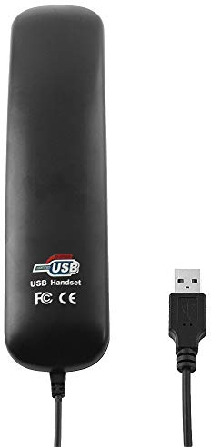 BestPlug Telefon und Fax-Zubehör Telefonhörer mit USB-Anschluss und 1,8 Meter Spiralkabel für PC oder Notebook (verbesserte Ausführung)