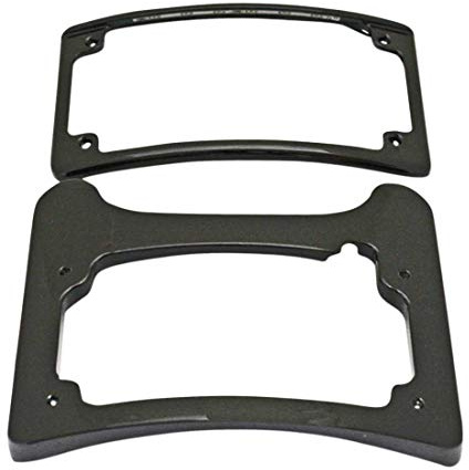 Custom Dynamics BLACK Turn Signal Eliminator Kit™ for Harley Touring Models - LED illuminated, curved license plate frame and tail light mount