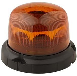 HELLA 2XD 013 979-201 LED Blitzleuchte - Blinkleuchte - RotaLED Compact - 12/24V - gelb (amber) - geschraubt für Traktor, LKW, Gabelstapler