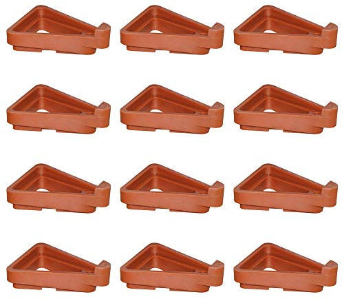 Ianulus Pied de Pot de Fleurs Triangle, 12 Pièces Pieds de Pot de Fleurs Invisibles, Pieds Pot en Plastique, Bout Pot de Fleur Convient Aux Plantes Jardin Intérieures et Extérieures