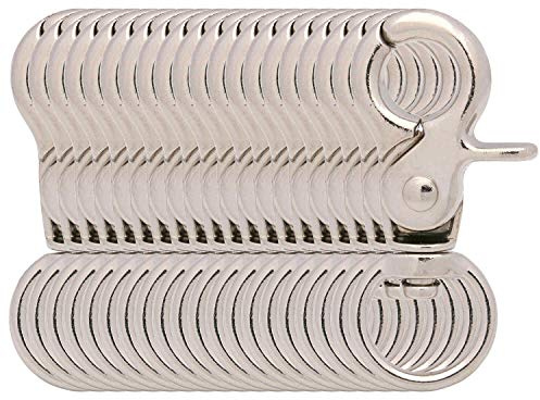 BIKICOCO - Broche de perno giratorio, clips de gancho de gatillo, cierre de mosquetón, con ojal giratorio de 1,3 cm, plateado - 20 piezas