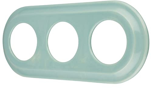 Porzellan Retro Rahmen 3-fach, Serie PR1 türkis