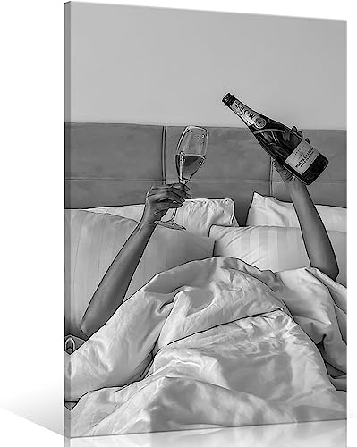 MKHFUW Leinwand Wandkunst Schwarz und Weiß Foto Feminist Poster Trendy Girl Fashion Home Wanddekoration - Ohne Rahmen (Foto-02,20x30cm*1)