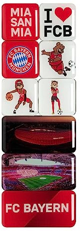 FC Bayern München Magnet-Set 9 teilig Magnet Set Kühlschrankmagnet FCB
