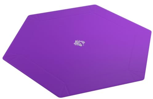 Gamegenic GGS60059 - Vassoio Magnetico per Dadi Esagonale Nero e Viola
