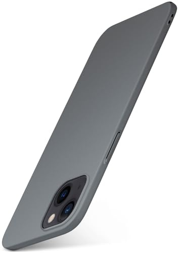 moex für iPhone 15 Hülle Ultra Dünn, Schutzhülle mit erhöhtem Kameraschutz, Slim Cover Hardcase Backcover, Dünnste Handyhülle Minimalistisch Alpha Case, Matt Taupe