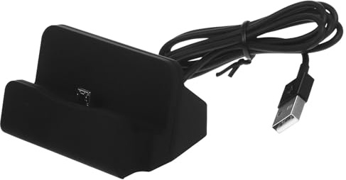 UKCOCO Dockingstation für Mobiltelefone, USB Desktop Dockingstation für Smartphones, Tisch Lade Dock Ladegerät Kabel (Schwarz)