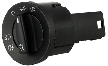 NEPHEW Scheinwerferschalter Kompatibel Mit VW Für Lupo Für Beetle 1998–2004 2005, Auto-Scheinwerferschalter, Nebelscheinwerferschalter, Hauptlichtschalter, Lichtsteuerschalter 1C0941531A