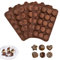 Lot de 6 moules à chocolat en silicone 3D - Différents moules à pralines anti-adhésifs - Pour la cuisson au chocolat, bonbons, gelée, glaçons