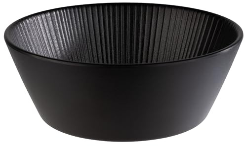 APS 85273 Schale -NERO- in schwarz, Ø 20,5 cm, Höhe 7,5 cm, 1,2 Liter