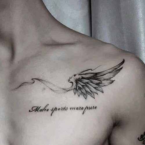 GoDdis Chest Wings Juice Temporary Tattoo Fake Tattoo Stickers Herbal Semi-Permanent Waterproof Men'S Non-Reflective Lasting For Two Weeks