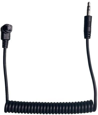 Olegovna Cable disparador de control remoto para cámaras Canon EOS, compatible con Canon EOS R5, 6D Mark II, 5D Mark IV III II, 5DS, 5DR, 7D Mark II, D60, 5D, 7D (3,5 mm-C3), color negro