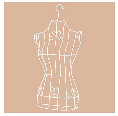 XINYUNFEI Schneiderpuppe Verstellbar Weibliche Schaufensterpuppe Hängende Metall-Halbkörper, 360 ° Rotierender Haken Und Drahtrahmen, for Bluse/Brautkleider/Kleider/Unterwäsche(White)