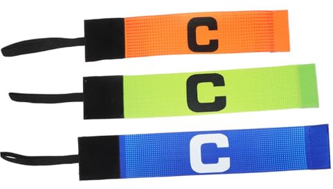 KOMBIUDA 3stücke Fußball Kapitänsbinde Tragbare Sportarmbänder Für Teamleiter Anti-rutsch Design Elastisches Material Langlebig Für Fußball Und Rugby-Teams