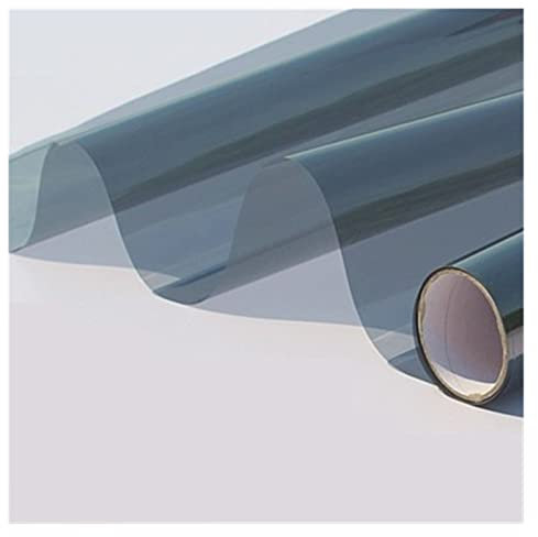 Janmobrian Pellicola per Vetri Finestre Elegante Grigio Color Solar Film Statico Finestra Pellicola Auto-adhenensive Anti UV. Film di Isolamento del Riscaldamento(65cmx200cm)