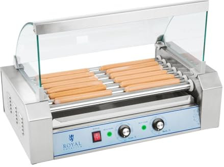 Helloshop26 Appareil Machine à Hot Dog Professionnelle INOX 12 saucisses 1 400 Watts 3614090