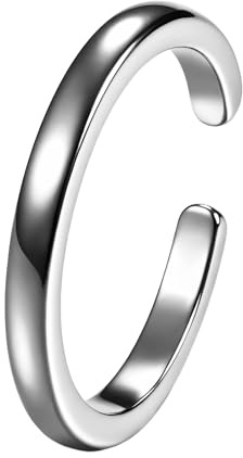 JewelryWe Tåringar i 925 sterlingsilver för kvinnor: 1,8 mm öppna justerbara band boho, litet band, tåring, allergivänliga minimalistiska fotsmycken, sommar, strandsmycken för kvinnor, flickor