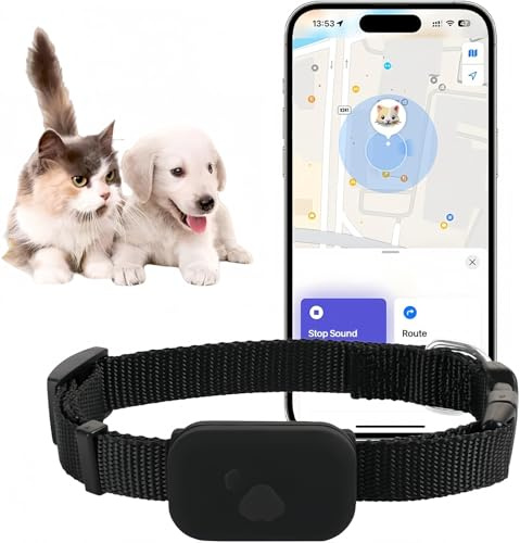 Genérico Rastreador de gatos, collar GPS para gatos pequeños, sin cuota mensual, compatible con iOS/Android