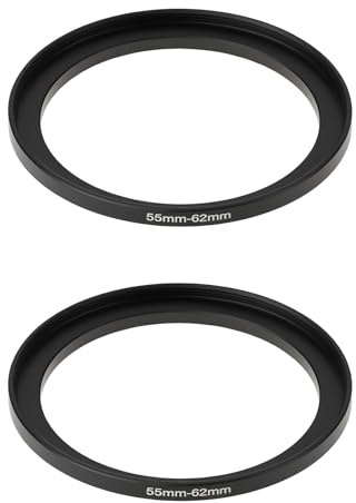 The Lord of the Tools 2 Pezzi Adattatore Ad Anello Filtro Fotocamera Da Adattatore Ad Anello 55 Mm A 62 Mm Obiettivi DSLR E Filtri ND UV CPL IR