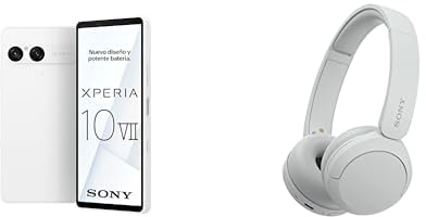 Sony Xperia 10 VII - 6,1 19,5:9 OLED mit 120 Hz, 5.000 mAh Akku, 16-mm-Ultra-Weitwinkelobjektiv, 3,5mm Audio, Android 15, IP65/68, weiß + WHCH520