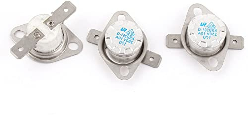 PATIKIL 3 Stück 170 °C Schließer NC Thermostat KSD301 Temperaturschalter | Thermoschalter, 10 A, Für elektrische Anlagen