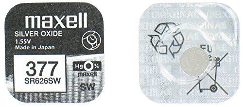 Maxell LR626 AG4 LR66 L626 177 377A Lot de 2 Piles alcalines 1,5 V