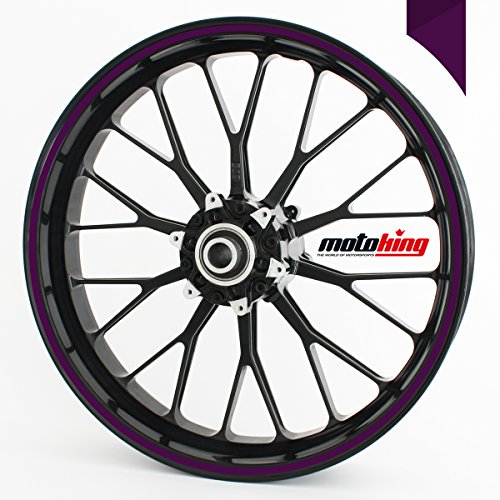 Motoking Felgenaufkleber 360° GLÄNZEND / 19 bis 23 / 12 mm/VIOLETT
