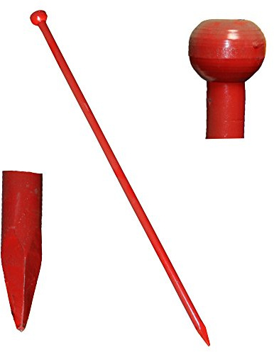 Brechstange 1250 mm mit Kugelkopf – Hamburger Modell – Massiver C45 Stahl (Ø 30 mm) gehärtet – Rammstange & Stoßstange für Straßenbau & Pflasterarbeiten – Rot