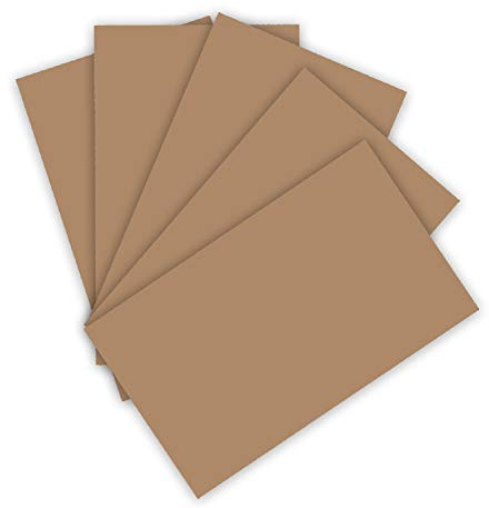 folia 6122/4/75 - Tonkarton 220 g/m², Bastelkarton in rehbraun, DIN A4, 100 Blatt, als Grundlage für zahlreiche Bastelarbeiten