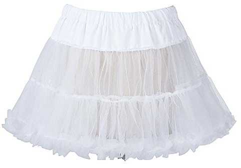 Boolavard 18Inch 50s Retro Underskirt Cotillon Tutu, Blanc, L-XL
