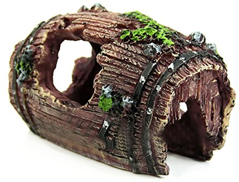 Vollter Résine Fish Tank non toxique Ornement brisé Barrel Cave Aménagement Décoration