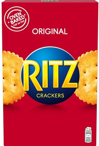 RITZ Fein Gesalzene Cracker, 200 g | Knusprige, fein gesalzene Snack-Cracker, ideal zum Teilen, Belegen und Knabbern, einzeln verpackt für Frische