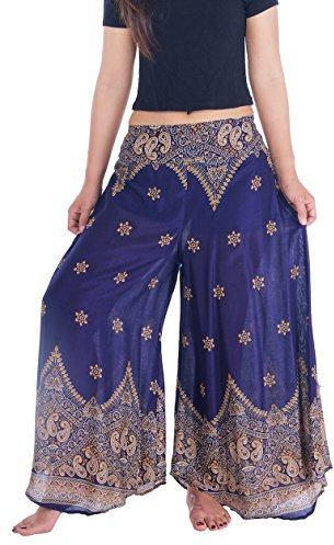 Lannaclothesdesign Palazzo-Hose für Damen, weites Bein, Boho-Harems-Yogahose, Größen S, M, L, XL, M